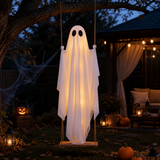 5FT Hanging Ghost Swing with LED Lights Halloween Outdoor Decoration