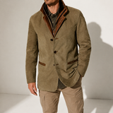 Men’s Winter Coat – Suede Stand Collar Smart Casual Jacket