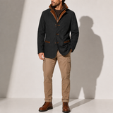 Men’s Winter Coat – Suede Stand Collar Smart Casual Jacket