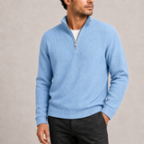 Men’s Ribbed Quarter-Zip Sweater | Smart Casual Knit Jumper