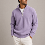 Men’s Ribbed Quarter-Zip Sweater | Smart Casual Knit Jumper