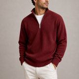 Men’s Ribbed Quarter-Zip Sweater | Smart Casual Knit Jumper