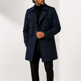 Men’s Trench Coat Jacket – Double-Breasted Smart Casual Style