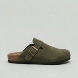 Men’s Suede Clogs – Adjustable Buckle Comfort Slip-On