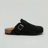 Men’s Suede Clogs – Adjustable Buckle Comfort Slip-On